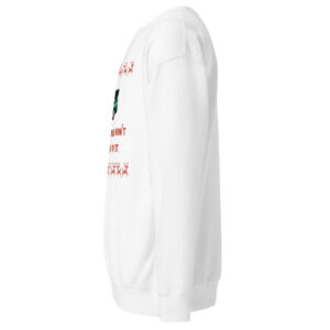 Valge kampsuni külgvaade vasakult poolt