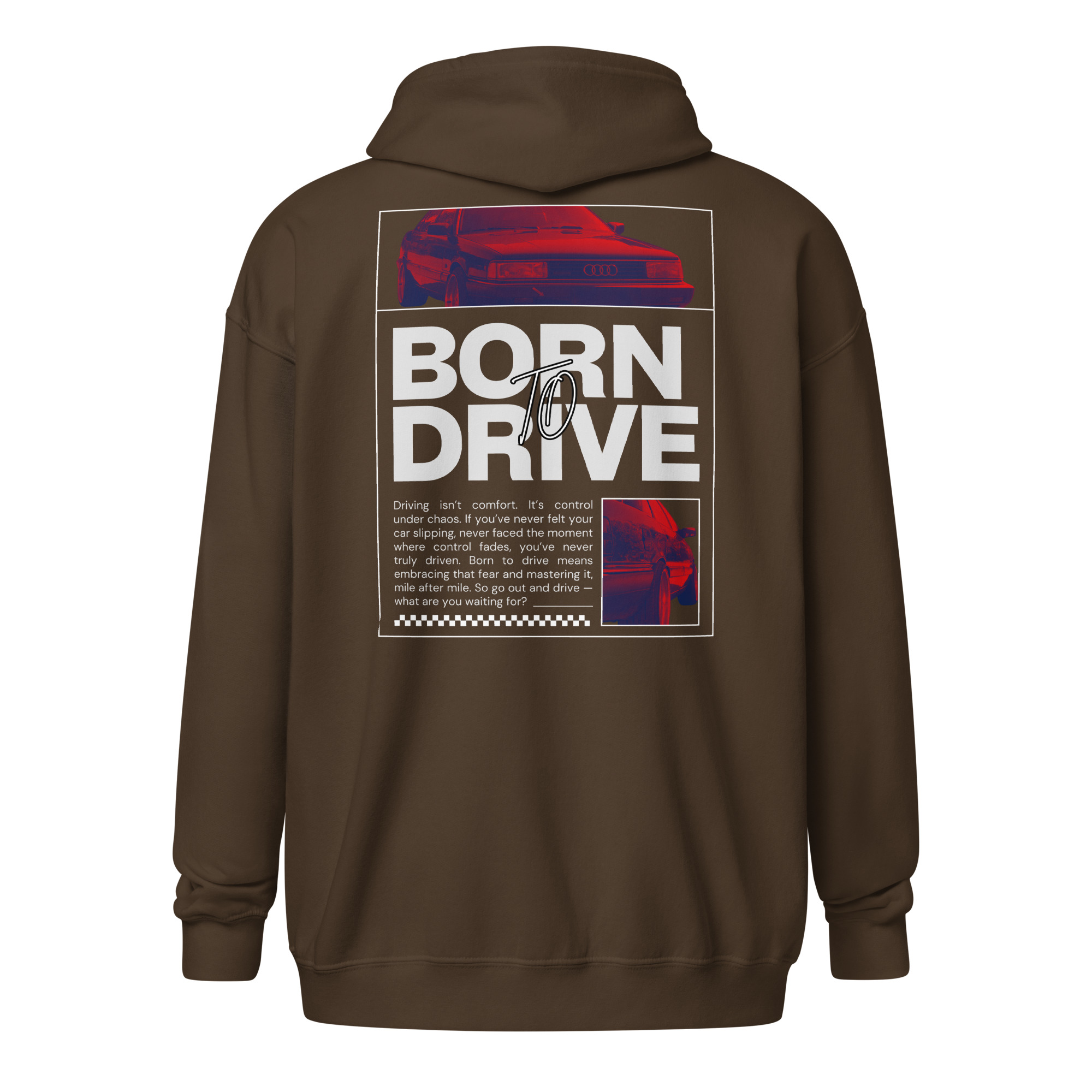 Born To Drive Audi 200 20v Quattro Unisex lukuga pusa - Image 3