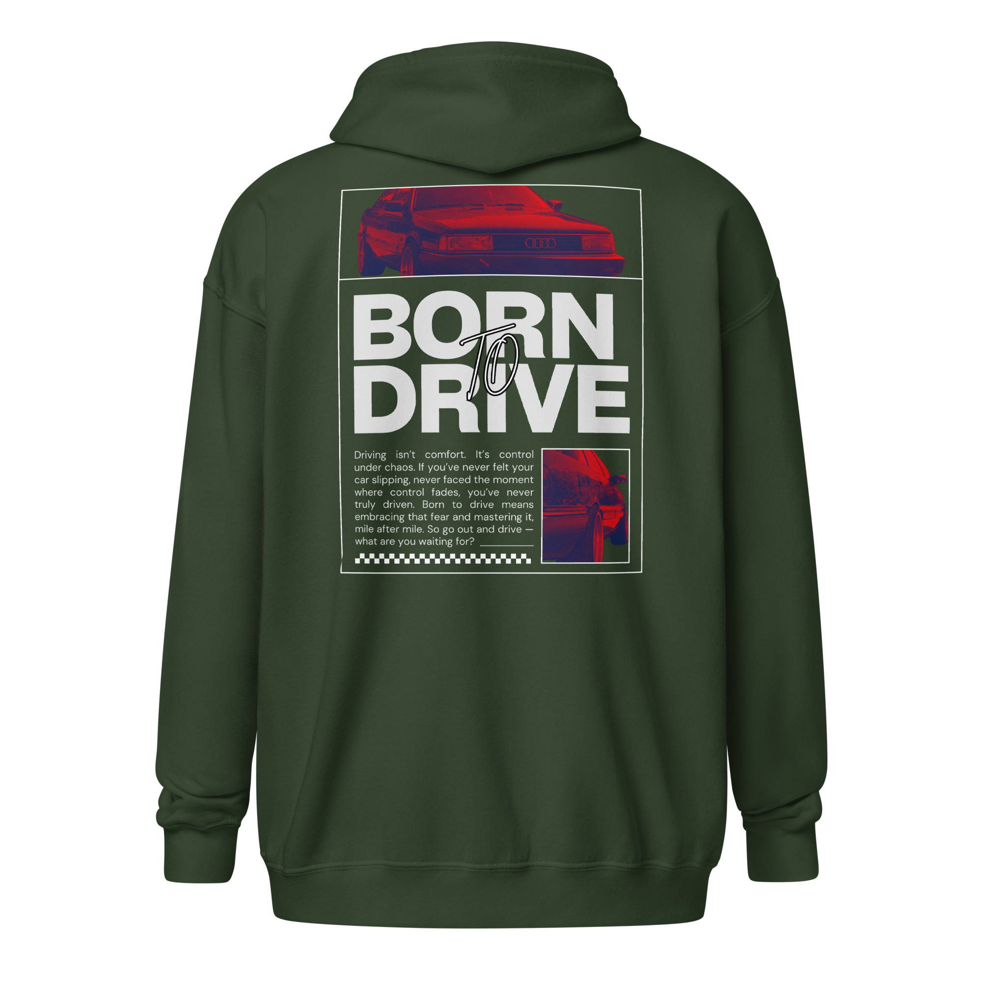 Born To Drive Audi 200 20v Quattro Unisex lukuga pusa - Image 4